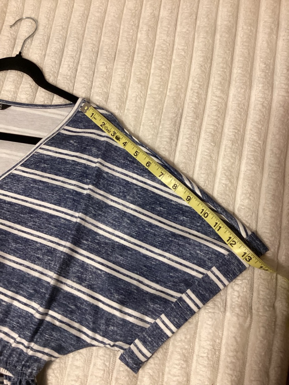 BloomChic Navy and White Striped V-Neck Midi Dress, size 12, EUC - Picture 10 of 12
